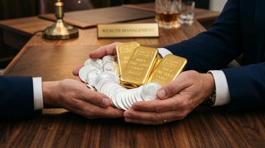 Persona revisando opciones de inversión en metales preciosos en su computadora portátil